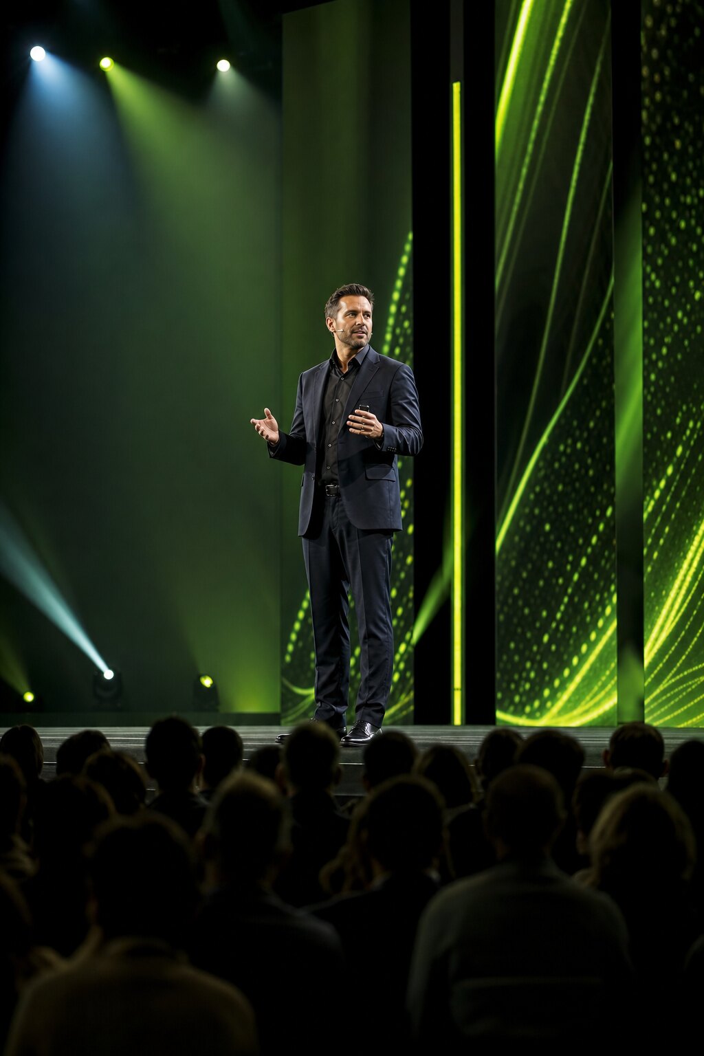 Große Event-Bühne mit Keynote — von SpeedShot live dokumentiert